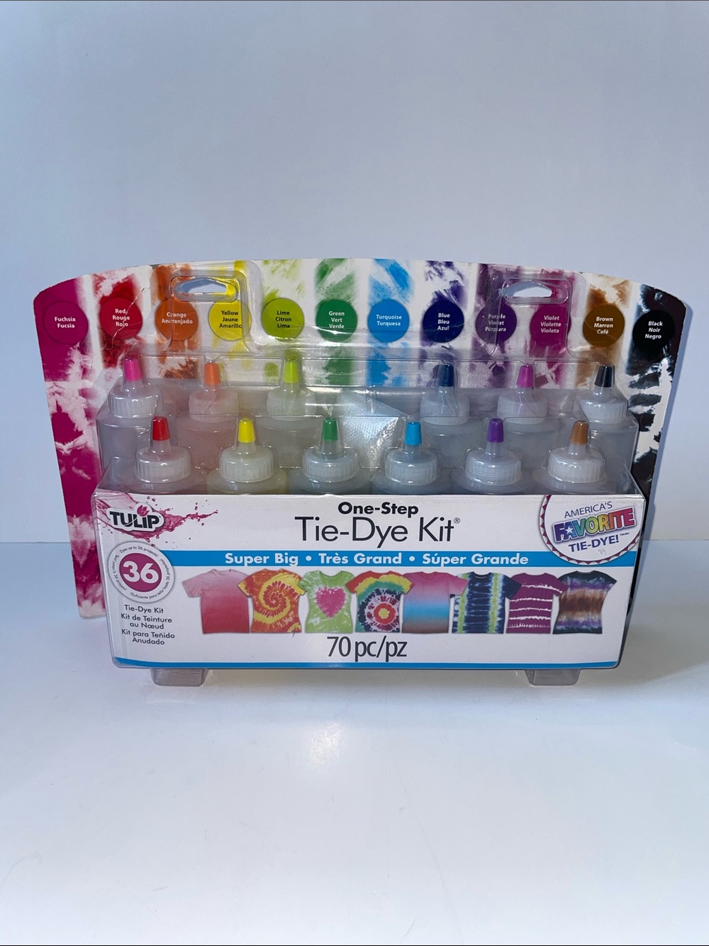 NIB One-Step Tie-Dye Kit – Multi-Color 36-Pack.